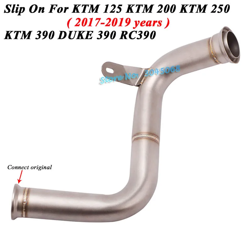 Слипоны для DUKE 390 KTM 390 250 200 125 RC390 мотоцикл выхлопной выход Модифицированная средняя Соединительная труба 51 мм