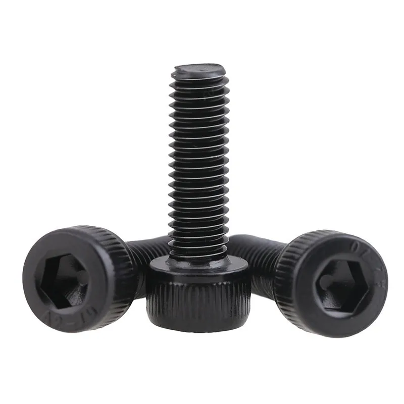 

M2.5 M3 Hex Socket Head Cap Screw Metric Threaded Hexagon Allen Head Machine Bolt Black Hardware Carbon Steel Black Grade 12.9