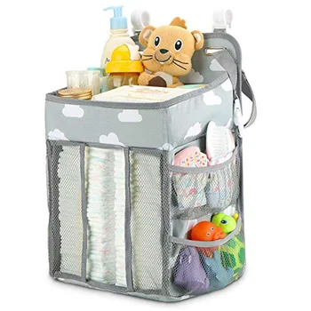 

Baby Bedside Storage Bag Diaper Hanging Storage Cloth Bag Infant Crib Organizer Nappy Holder Pockets Cradle Accessories Set