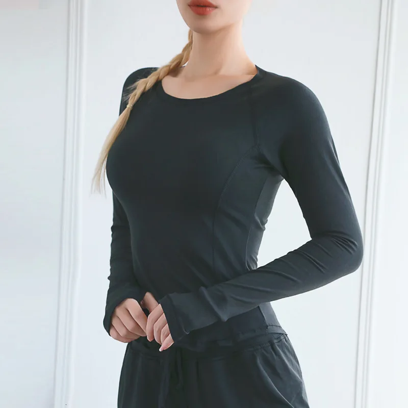 NCLAGEN, женская рубашка для йоги, воланы, длинные рукава, Осень-зима, спортивная одежда, эластичный, для тренировок, бодибилдинга, бега, дышащий Топ