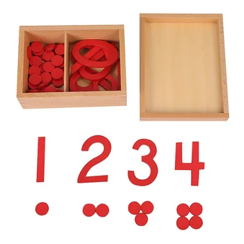 

Numbers and Chips for Early Preschoolers Learning Toys Cultivating the Baby's Digital Cognitive Ability Deep Red
