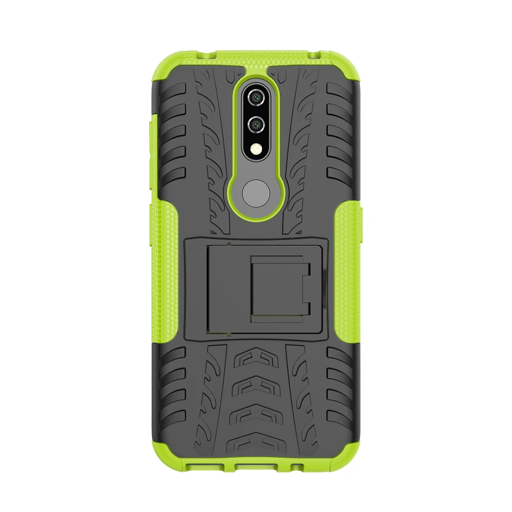Для Nokia 4,2/3,2 чехол для телефона задний Чехол с двойным слоем ТПУ+ PC Гибридный чехол противоударный защитный чехол с подставкой