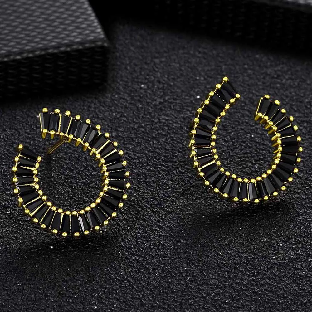 Знаменитый дизайн, роскошные популярные серьги-гвоздики с неправильной геометрией, медные серьги с кубическим цирконием, хрустальные стразы для женщин, ювелирные изделия