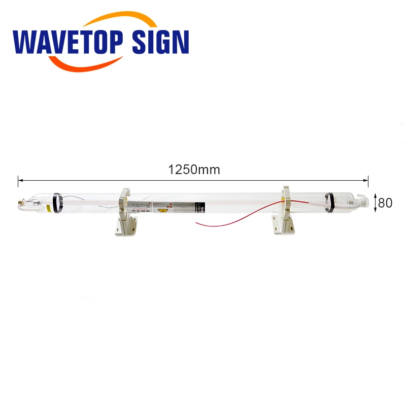 WaveTopSign Co2 лазерная трубка WT1250 80 Вт лазерная стеклянная трубка длиной 1250 мм диаметр 80 мм использование для Co2 лазерной резки