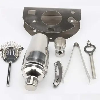 

12pcs Stainless Steel Cocktail Shaker Mixer Wine Martini Boston Set Barware Kit For Bartender Drink Party Bar 350-750ML Tools