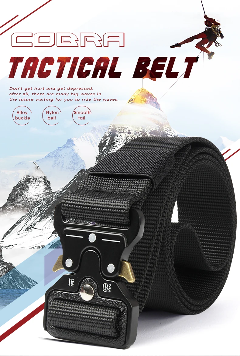 military adjustable metal belt