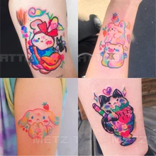 

30Pcs Temporary Tattoo Sticker Waterproof Water Transfer Cute Graffiti Fake Tattoo Face Arm Sticker New Temporary Tattoo