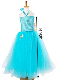 Blue Girls Tutu Dress With Flower Unicorn Headband Baby Fluffy Tulle Robe Kids Girl Performance Halloween Costume Vestidos Clothes (31)