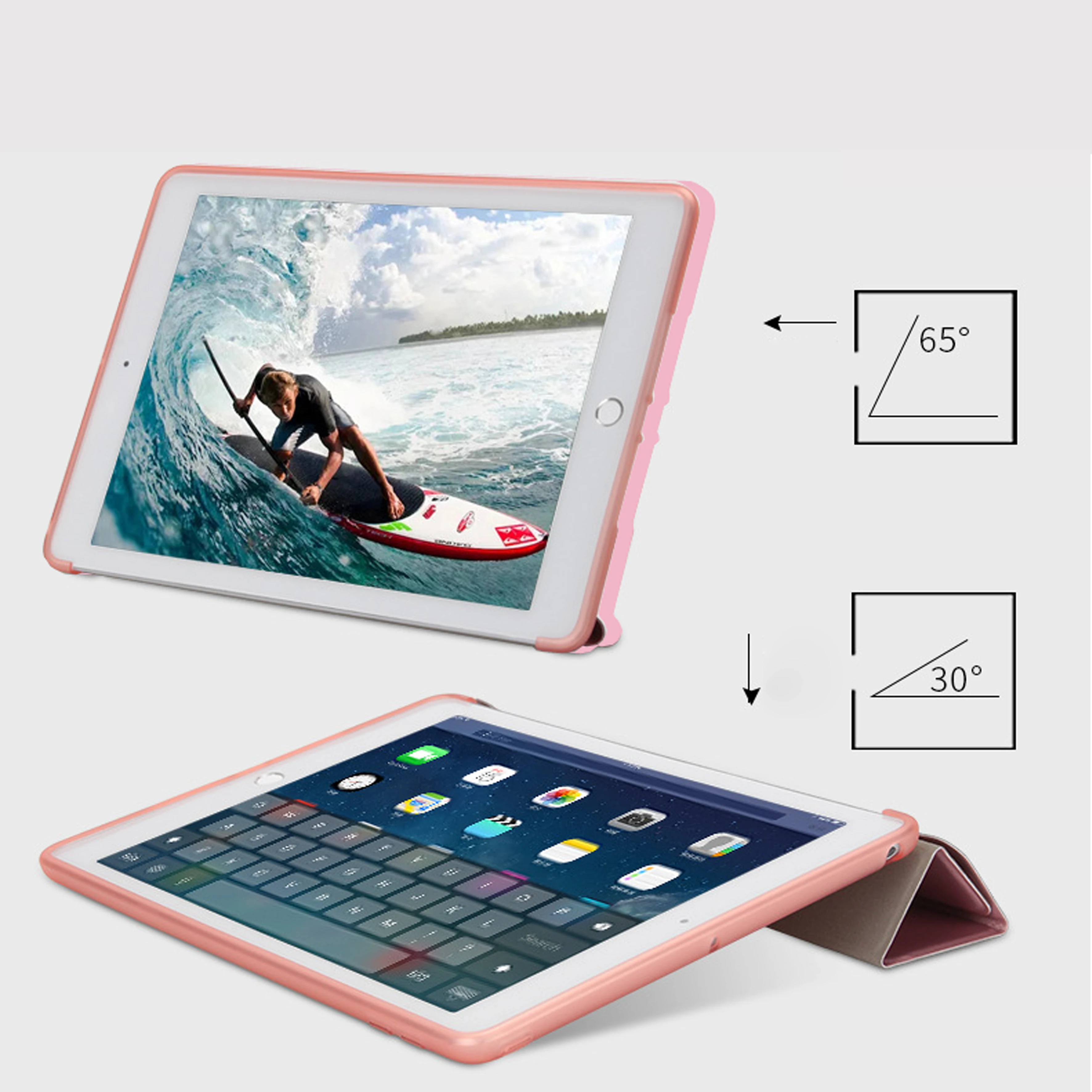 Для iPad 9 7 Чехол Air 1/2/3 10 5 ཆ/2 дюйма 2019 прозрачный мягкий чехол для 6 го поколения Mini