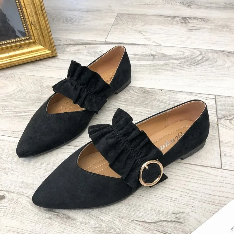 

2020 Stylish simplicity Women Elasticated pull-on Elegant Flat Shoes Loafers Casual Female Shallow Mouth Shoes Mujer J15-91