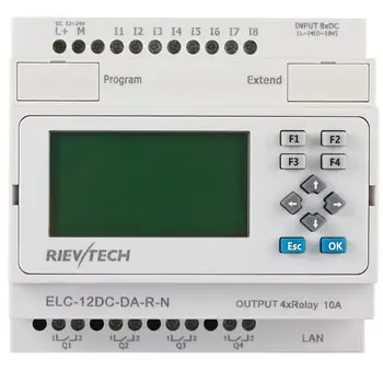 

DC Ethernet PLC for remote control& monitoring &alarming applications ELC-12DC-DA-R-N