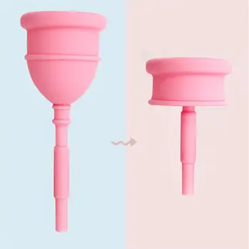 

2Pcs Menstrual Cup Reusable Folding Environmental Silicone Cup for Women
