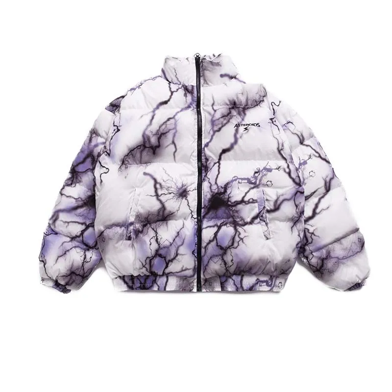 Warm Winter Jacket New Fashion ie Dyed Thick Zipper Coat Unisex Parkas High Street Jackets Hip Hop Ins Outerwear Coat UN222