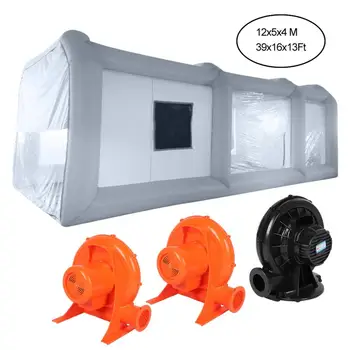 

accessoire voiture 12x5x4M Removable Inflatable Car Paint Spray Booth Tent Cabin with 3 Air Pump 110V US Plug automobiles