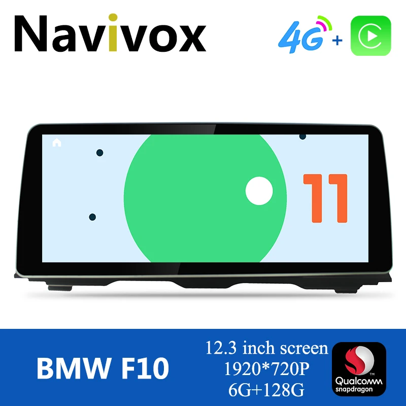 Автомагнитола Navivox мультимедийный плеер на Android 11 для BMW F10/F11/F18 5 Series 2011-2012 Carplay