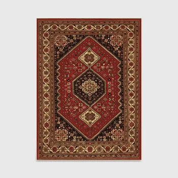 

Classic retro Persian national style dark reddish brown doormat bedroom living room bedside carpet kitchen mat
