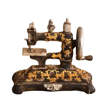 

1pc Sewing Machine Model Decorative Retro Practical Table Adornment Photography Props Desktop Ornament for Home Bedroom Office