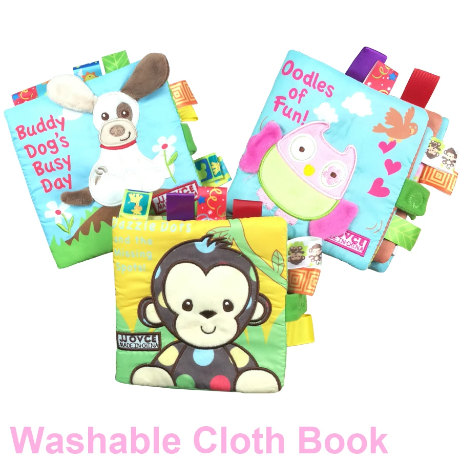 1pc Baby Quiet Cloth Books for Children's Learning Resources Kids Book Boys Girls Educational Toddler Toys Skip Zoo - Цена: 