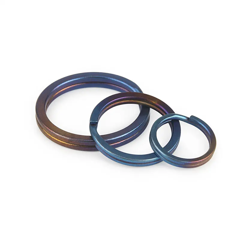 Bluing Titanium Alloy EDC Key Ring - Outdoor Small Tool & Accessories in Blue