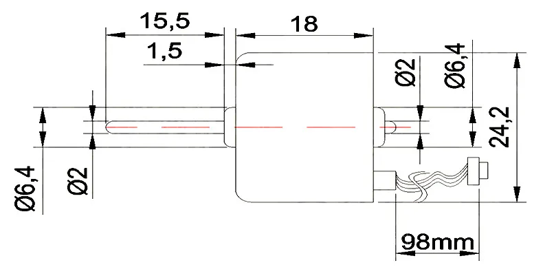 2418 бесщеточный двигатель постоянного тока 12V 24V 8000 об/мин низкий уровень шума длительный срок службы Скорость мотор регулировки