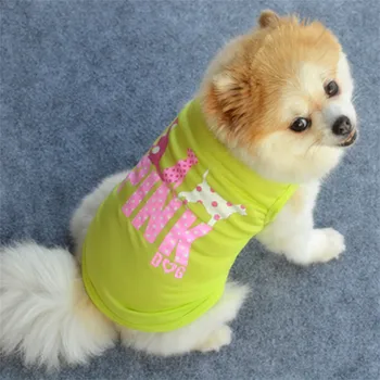 

Spring and Summer Rest Style Pet Dog Clothing Comfortable Breathable Fashion Lovely Full Polyester Vest Teddy Small Dog Clothing