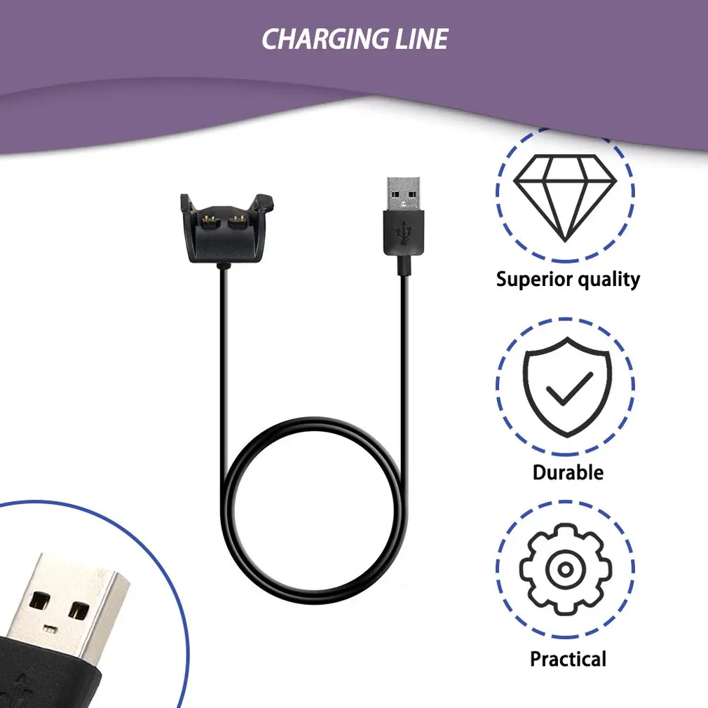 Профессиональная Замена USB зарядное устройство зарядный кабель шнур подходит для Garmin Vivosmart HR Plus