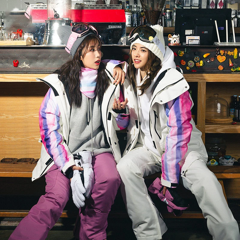 

2020 Winter Ski Suit Women Jackets Pants Warm Female Snow Sets Sports Snowsuit Woman Waterproof Jackets Trousers Tracksuits