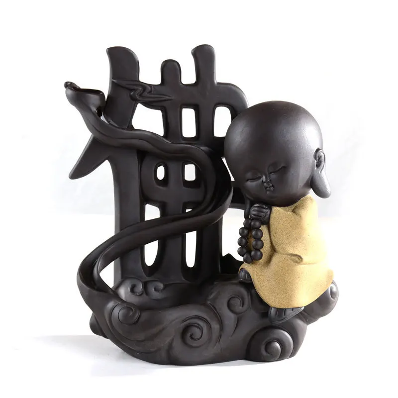 

Free shipping March picked the young monk back porch source ceramics incense burner Buddha furnishing articles ta