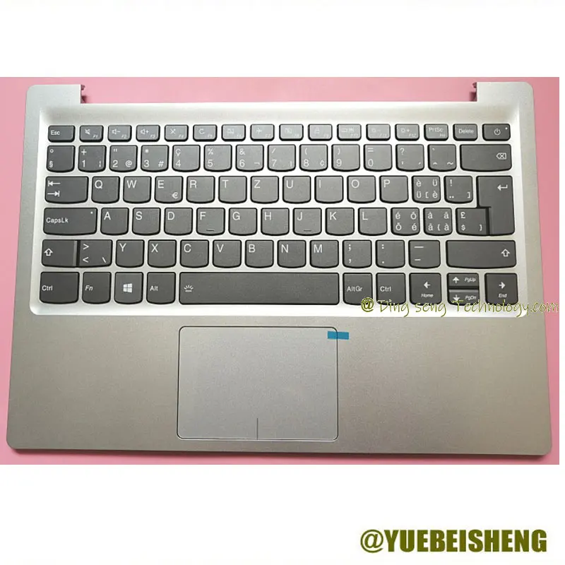 

Новинка, подставка для рук для Lenovo ideapad 7000-13 320S-13 320S-13IKB, швейцарская клавиатура SW, верхняя крышка корпуса, сенсорная панель, серебристый 5CB0Q17530