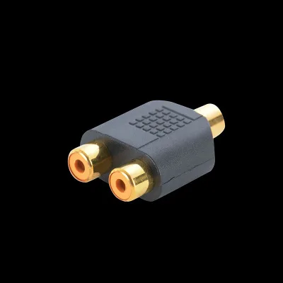 Разветвитель-кабель RCA женские разъемы к 2RCA Женский стерео штекер адаптер аудио кабель Шнур