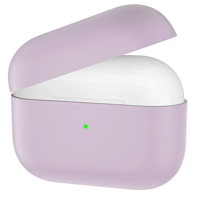 Фиолетовый 10 шт. силиконовый чехол для Airpods Pro Мягкий беспроводной Bluetooth наушники защитный чехол для Apple Airpods Pro Аксессуары - Цвет: Фиолетовый