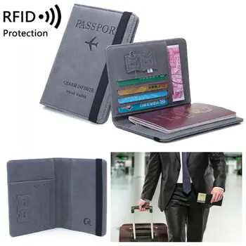 

2020 Newest Hot Travel Wallet Passport Holder RFID Organiser Pouch for Cards Documents Money IDs Leather Card Case Cover