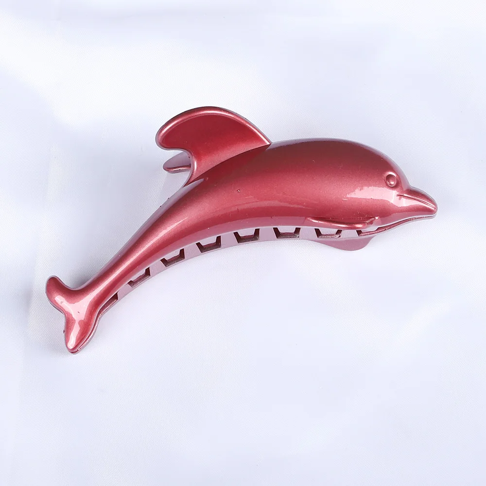 Dolphin Shape Large Hair Claw Clips Plastic Crab Barrettes Women Girls Ponytail Holder Hair Clamps Hairpins New Hair Accessories snap hair clips Hair Accessories