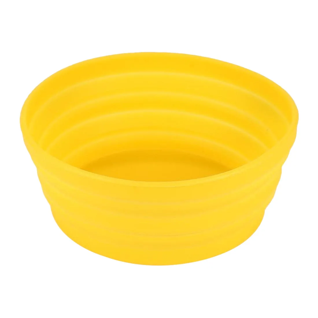 yellow 1 шт. 350 мл Складная миска силиконовая миска туристическая миска наружная пищевая супа собачья миска для питомца собаки кошки - Цвет: yellow