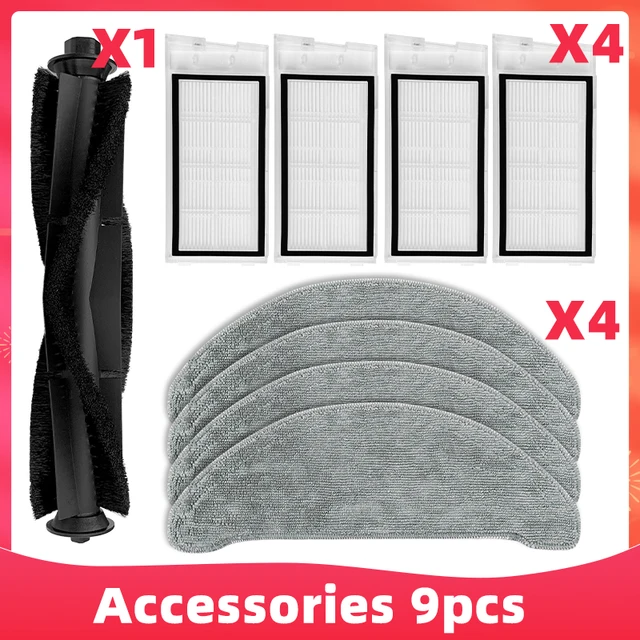 Replacement For Xiaomi Roidmi Eve Plus SDJ01RM Main Side Brush Hepa Filter Mop Dust Bag Vacuum Cleaner Spare Parts Accessories Set 3