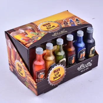 

Fruity colorless lip balm female moisturizing moisturizing hydration beer bottle men's lip balm