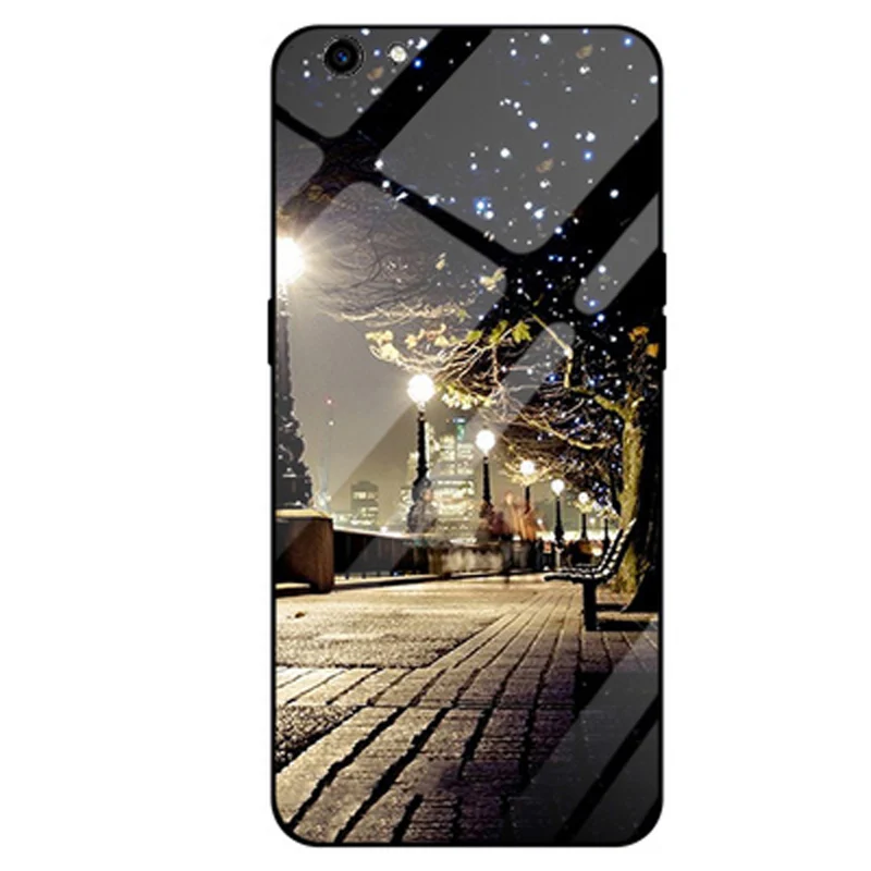Coque для OPPO F3 Plus чехол 6," Звездное небо закаленное стекло+ края из ТПУ Жесткий чехол для OPPO F3Plus чехол F 3 Plus чехол оболочка