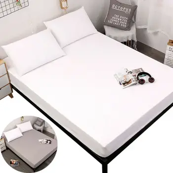 

Solid Color Sanding Bedding Linens Bed Sheets With Elastic Band Double Queen Size Bedsheet Fitted Sheet Mattress Cover