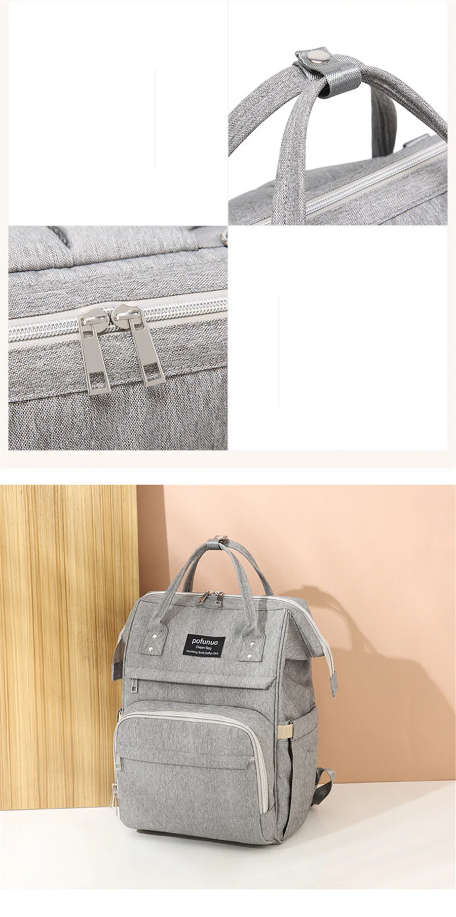 Pofunuo USB сумка для подгузников, рюкзак для путешествий, Большая вместительная сумка, водонепроницаемый Набор сумок для подгузников, Мумия, сумка для кормящих мам