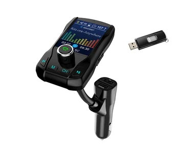 

2020 New Car Original 1.77 Inch Color Screen Car Bluetooth MP3 Card Car FM Transmitter Bluetooth Hands-free Color Screen E60