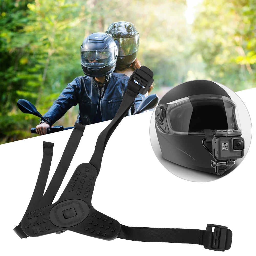 

Action Camera Helmet Bracket Riding First Perspective Shooting Motorcycle Integrated Helmets Strap For GOPRO Dropshipping