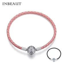 INBEAUT 925 пробы серебряный круглый белый и синий CZ дьявол глаз розовый и черный подлинный Браслет цепочка для женщин Трендовое ювелирное изделие