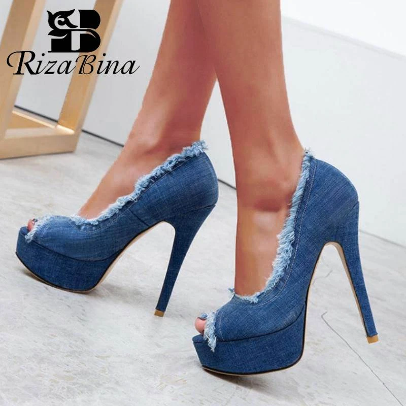 denim stilettos