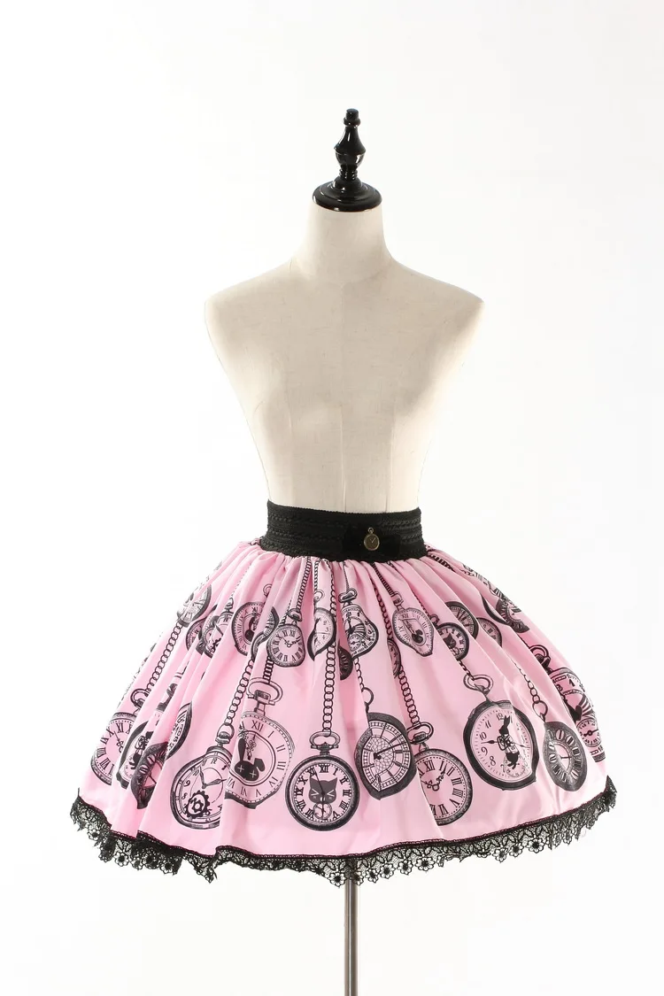 Милые Юбки принцессы в стиле Лолиты; оригинальные японские розовые юбки в стиле Лолиты; женские мягкие кружевные юбки средней длины для студентов; GZWY040
