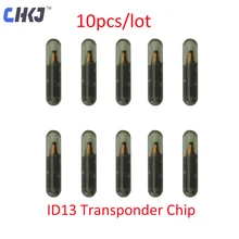 CHKJ 10 шт./лот транспондер ID13 стеклянная Заготовка ключа замка зажигания автомобиля чип для Audi для Fiat для Honda Lancia Saab для VW для CN900