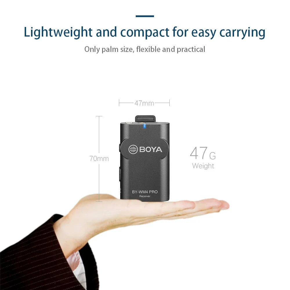 BOYA BY-WM4 Pro K1 цифровой 2,4G беспроводной микрофон электретный конденсаторный петличный микрофон для DSLR камеры видеокамеры Аудио рекордер ПК