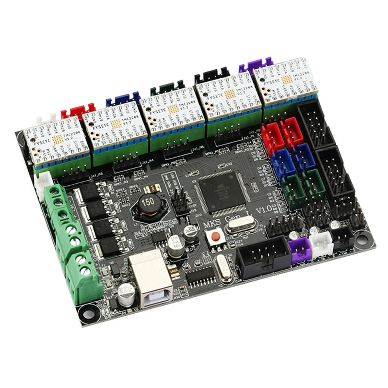 

MKS Gen L V1.0 Control PCB Board Reprap Ramps 1.4 Support TMC2208 V1.2x5 Driver Current 1.4A with Tester for 3D Printer Parts
