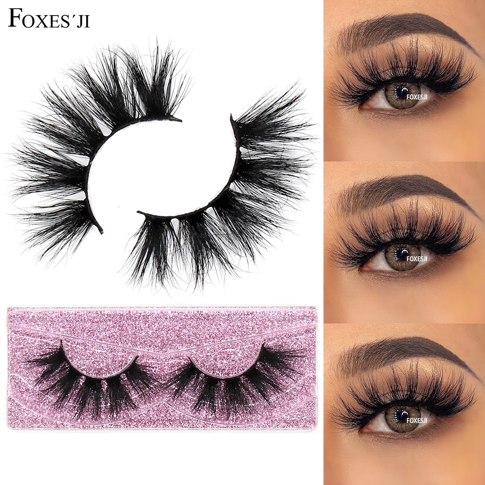 

FOXESJI Mink Lashes False Eyelashes Makeup 3D Fluffy Dramatic Soft Cross Thick Mink Eyelashes Eyelash Extension Natural Lashes