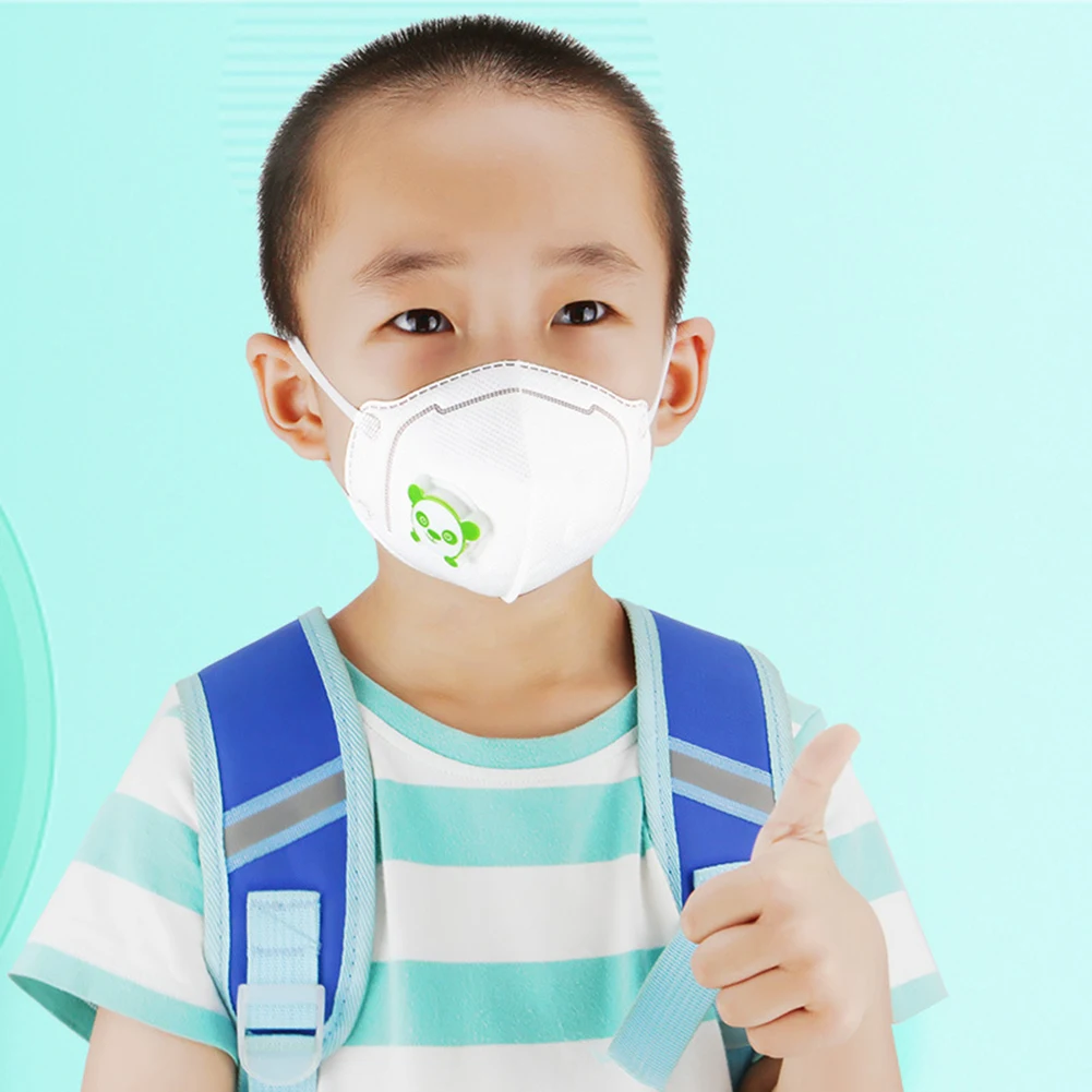 10 шт., Детские противопылевые маски PM2.5, маска для лица, респиратор с клапаном, новинка