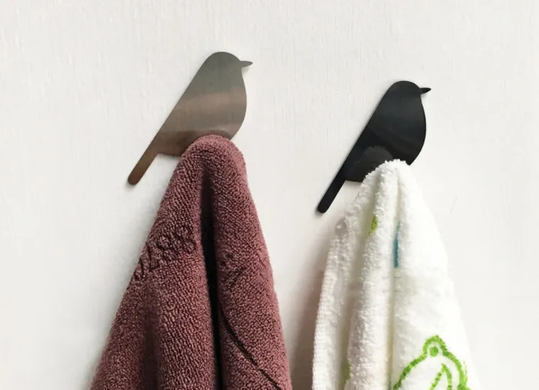 2 шт. простой крючок в форме птицы DIY пальто из нержавеющей стали настенный крючок-вешалка для ключей декоративная рама для дома гостиная стена на стене крюк
